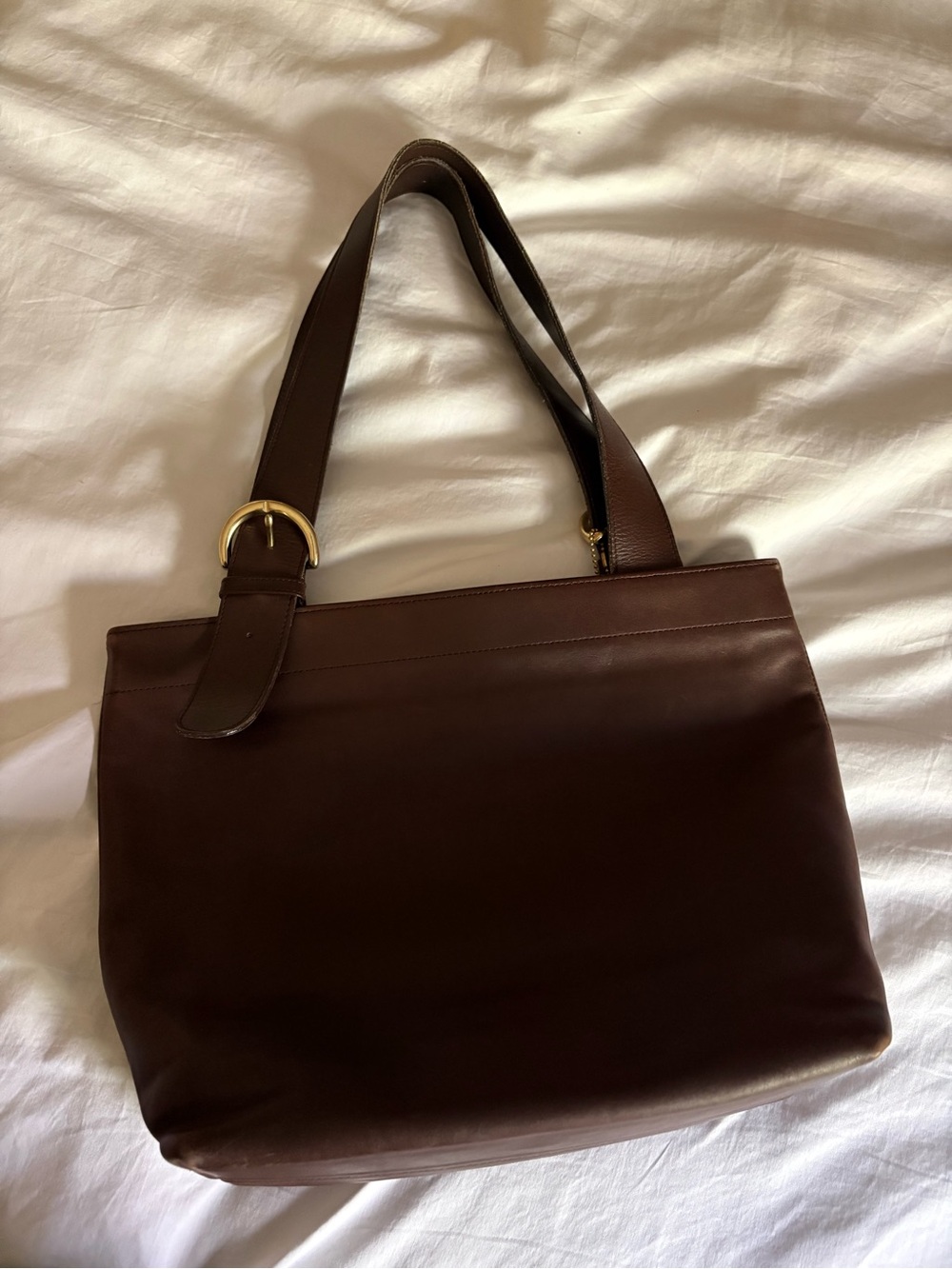 Coach Classic Dark Brown Leather Shoulder Tote